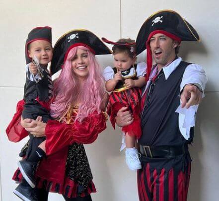 James Holt Joblon with his family dressed as pirates.